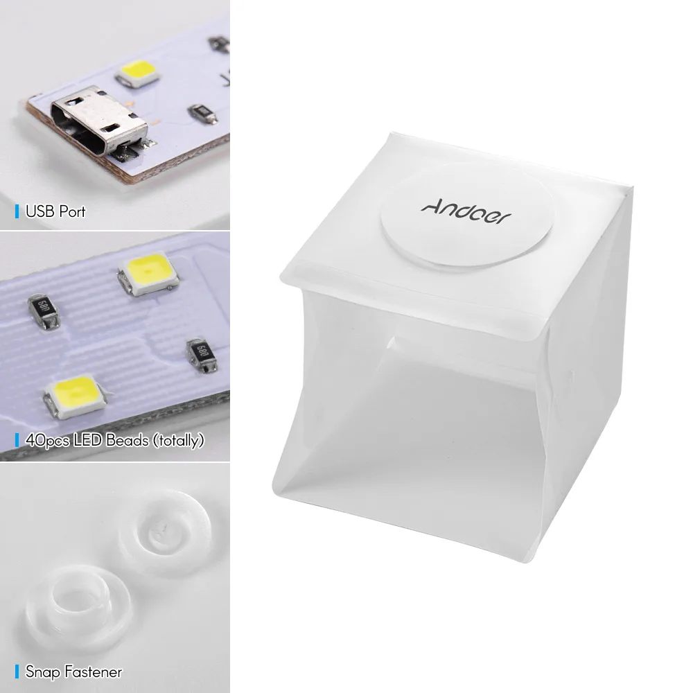 Портативный светодиодный светильник для фотостудии складной софтбокс