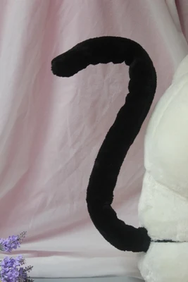 A Party white Cosplay Costume black Anime Cat Tail 70 cm Wire inside cos Cute Sexy Women Girls Party Christmas Easter - Цвет: A