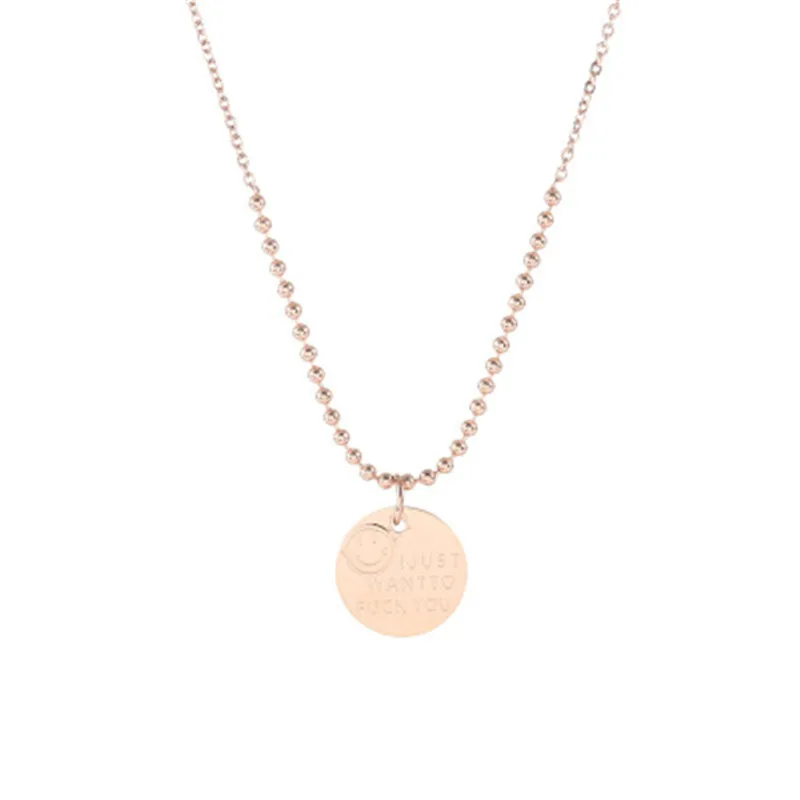 

Vintage Round Carved Letter Coin Pendant Necklace For Women Men Party Bridal Fashion Personality Jewelry