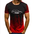 Новинка, градиентные чернила, детали о TDI MK3, вдохновленная классическая мужская футболка для автомобиля