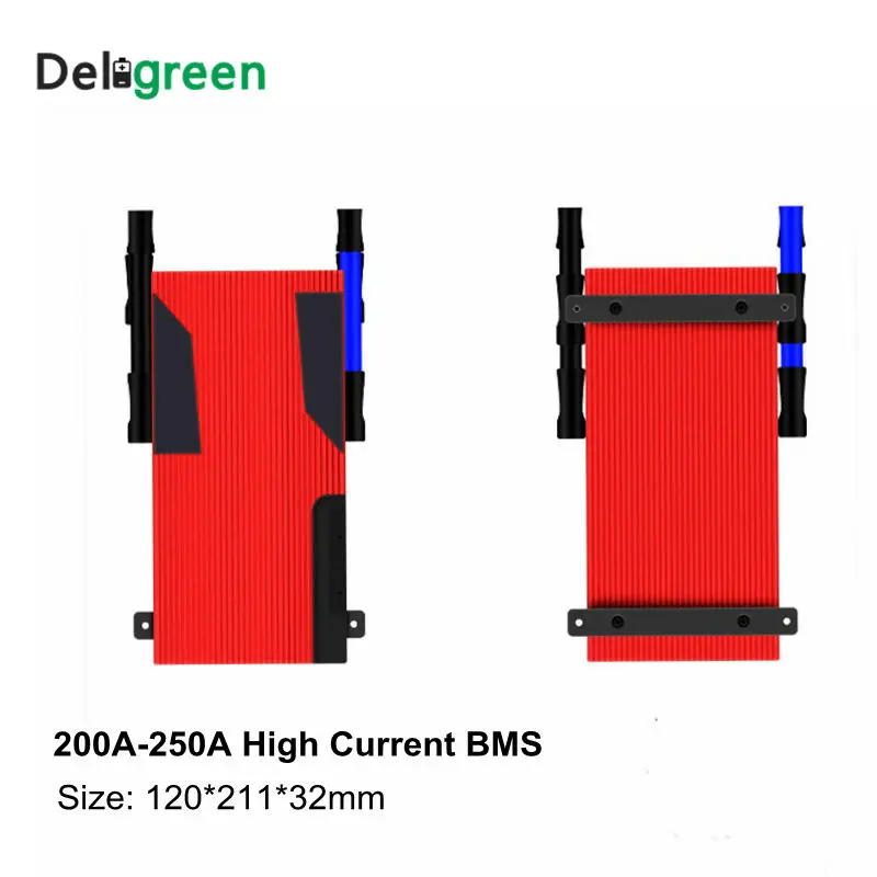 Deligreen 14S 80A 100A 120A 150A 200A 250A 48V PCM/PCB/BMS для 3,7 V LiNCM Аккумуляторный блок 18650 литий-ионная батарея с балансом
