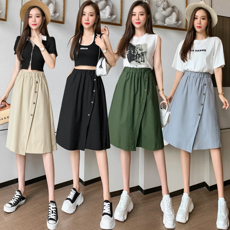 

Wide-leg pants women 2021 new five-point pants students Korean version of loose literary culottes high waist casual pants tide 1