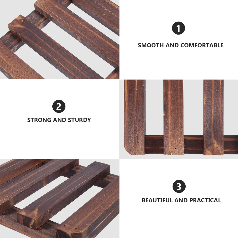 

1Pc Multifunctional Wood Planter Pot Flower Stand Rack Standing Bonsai Holder