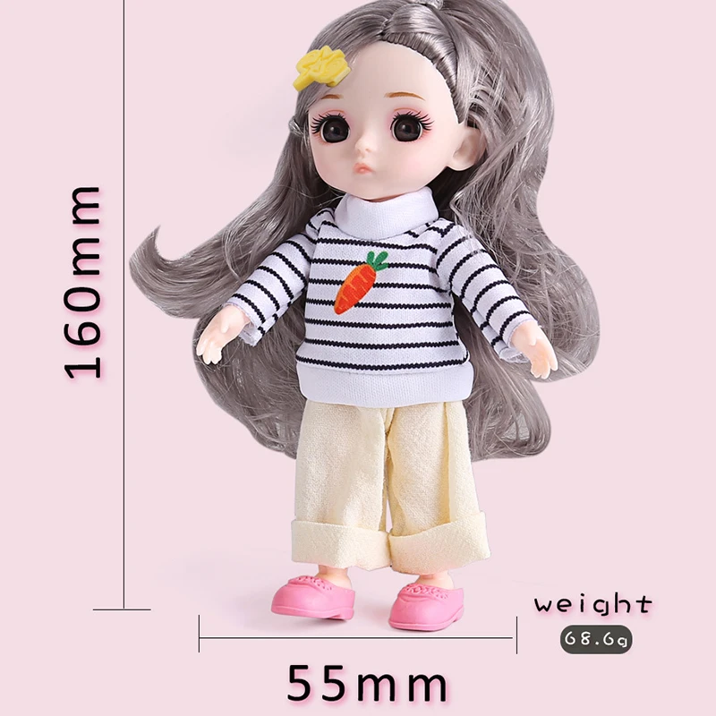 Модная мини кукла для девочек 16 см BJD 13 подвижных шарнирных кукол Bjd длинные