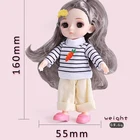 Модная мини-кукла для девочек 16 см BJD, 13 подвижных шарнирных кукол Bjd, длинные волосы, боди для макияжа, куклы с платьем, игрушка для девочек, подарок