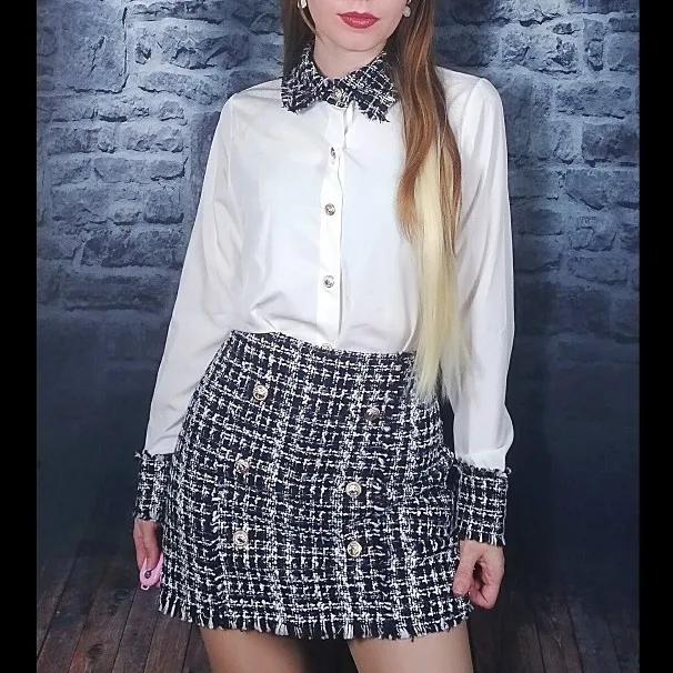 Весна-лето 2020 женские рубашки с длинными рукавами и отложным воротником +