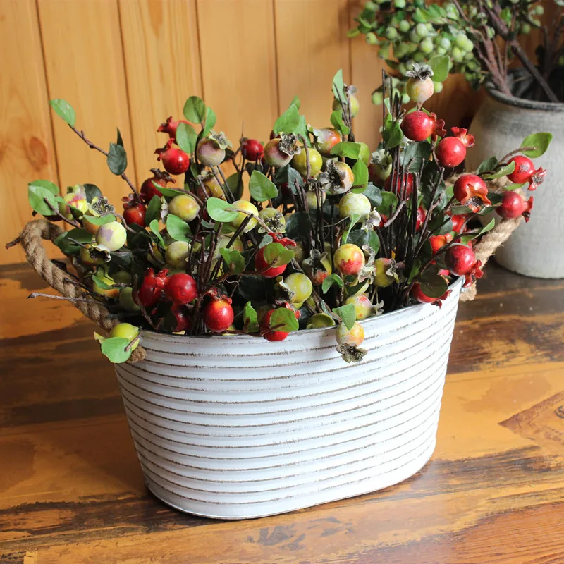 

Металлический цветочный горшок в стиле ретро, железный, американский, для хранения, для сада, винтажный, для улицы, большой, Doniczka Ozdobna, аксесс...