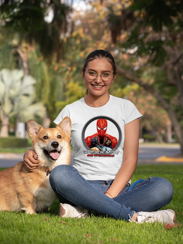 

Spiderman Girl Power T-Shirt Gothic Top Marvel Fan 2021 New Fashion European Ropa Tumblr Mujer Geeky Chic Style Unisex Clothes
