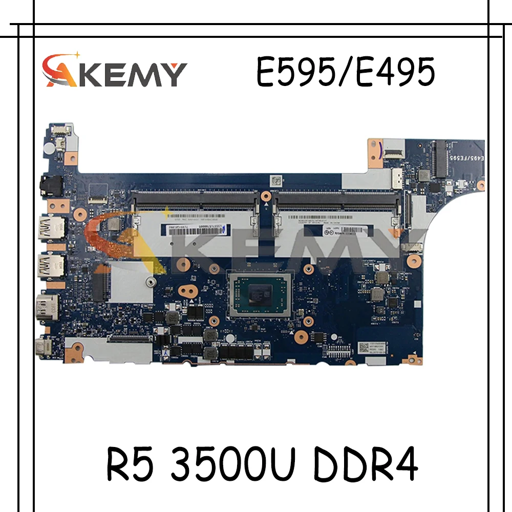 

Материнская плата для ноутбука Lenovo E595/E495, NM-C061 Вт/ЦПУ R5 3500U, материнская плата DDR4, она была полностью протестирована на 100%