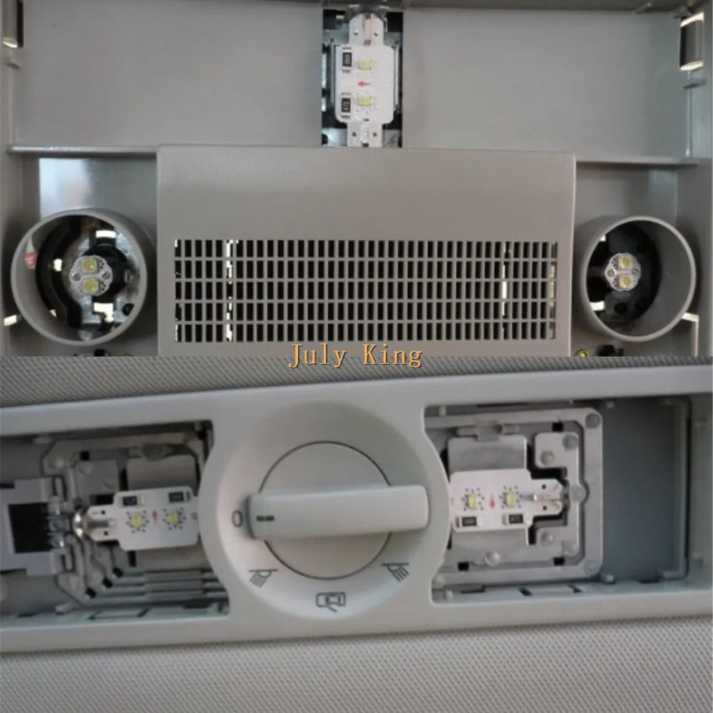 

July King LED 6000K 2835SMD Car Interior Reading Lights Case for Volkswagen Polo 9N, Festoon 39mm Long Dome Light, 6 pcs/set