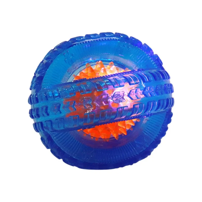 

Pet Dog Toy LED Luminous Ball Grinding Teeth Rubber Bouncy Ball Non-toxic Bite-resistant Dog Chewing Training Toy For Dogs L2