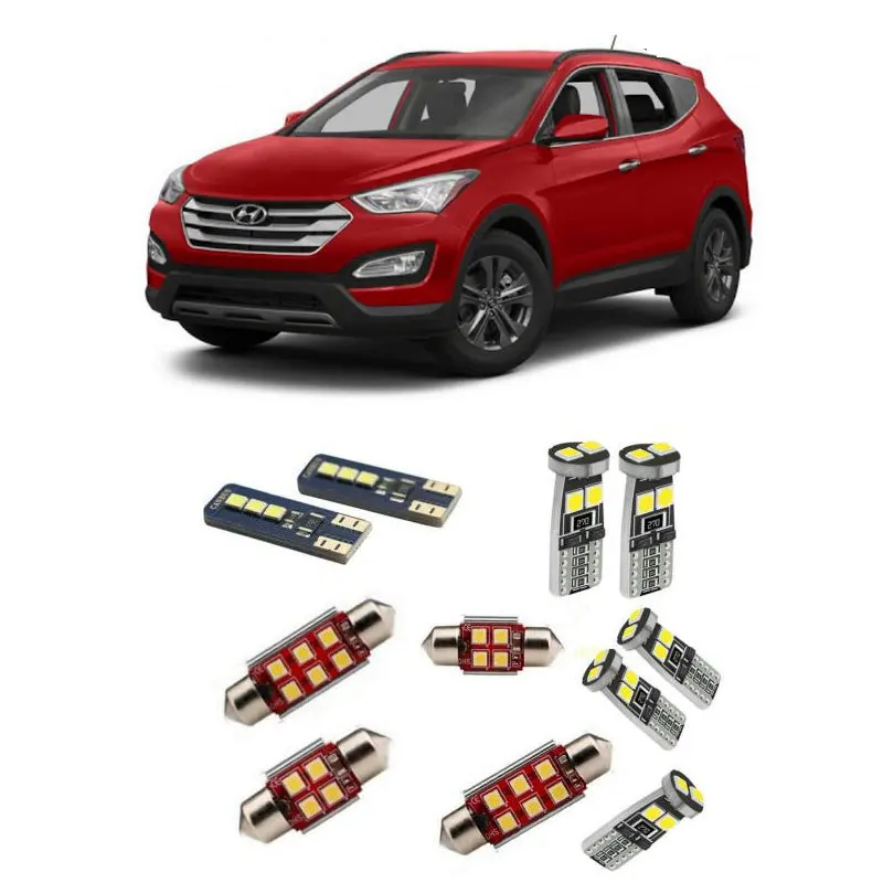 

Car Accessories Car Led Interior Light Kit For Hyundai Santa Fe III 3 mk3 2012 - 2018 Error Free White 6000K Super Bright