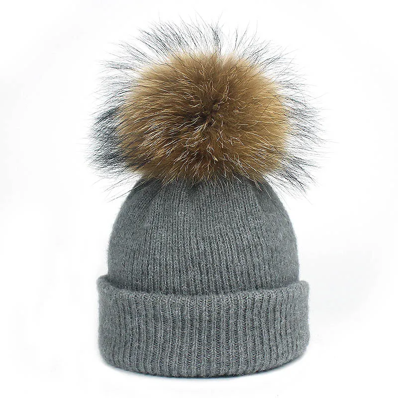 Зимний шарф для шеи шапочки шапка двойного использования с натуральным мехом