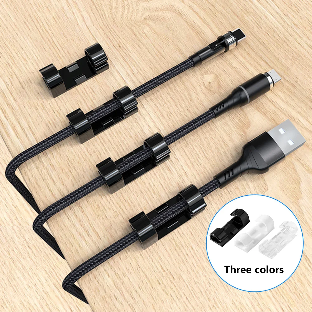 

Самоклеящиеся зажимы для проводов и кабелей, настенный держатель для кабеля, органайзер для офиса, 20 штук