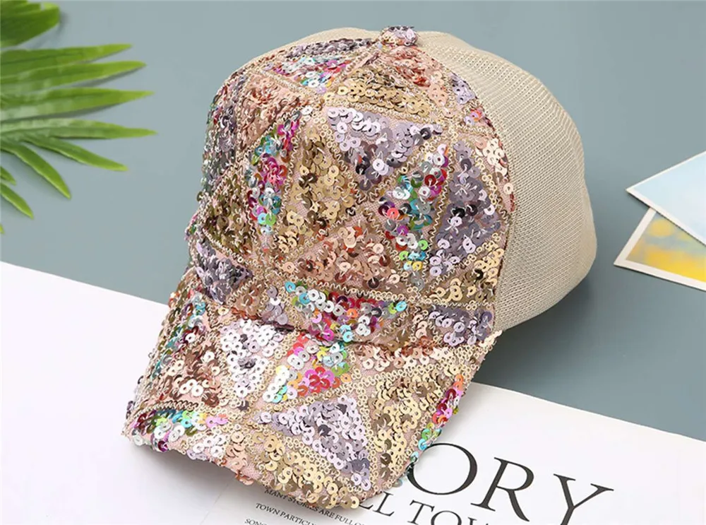 2020 промытый хлопок блестящая Лоскутная светильник бейсболка женская
