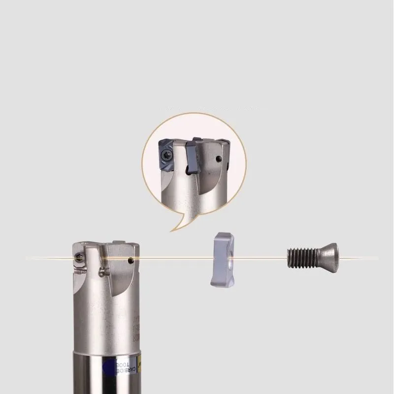 Herramienta de torneado de acero de tungsteno EXN03R, soporte de fresado antivibración + 10 uds, LNMU0303ZER, juego de herramientas de alimentación rápida de doble cara