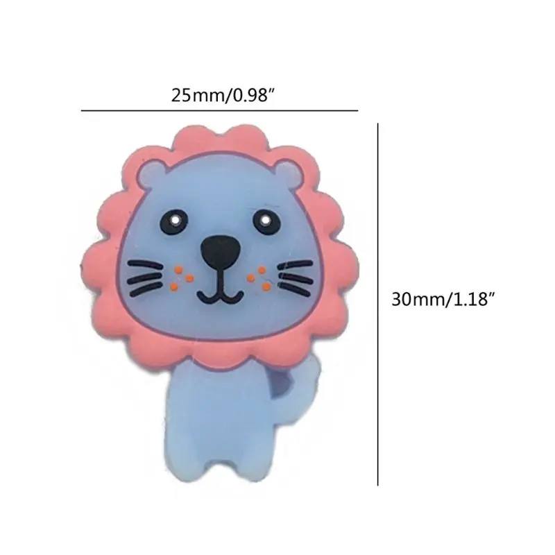 

Lion Silicone Beads Teething Necklace Nursing Toy Accessories Silicone Teethers K1KC
