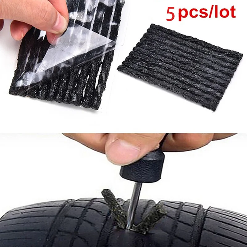 

5Pcs Car Tubeless Puncture Tire Repair Strip Auto Motorcycle Tubeless Tire Tyre Puncture Plug Seal Repair Tool Kit