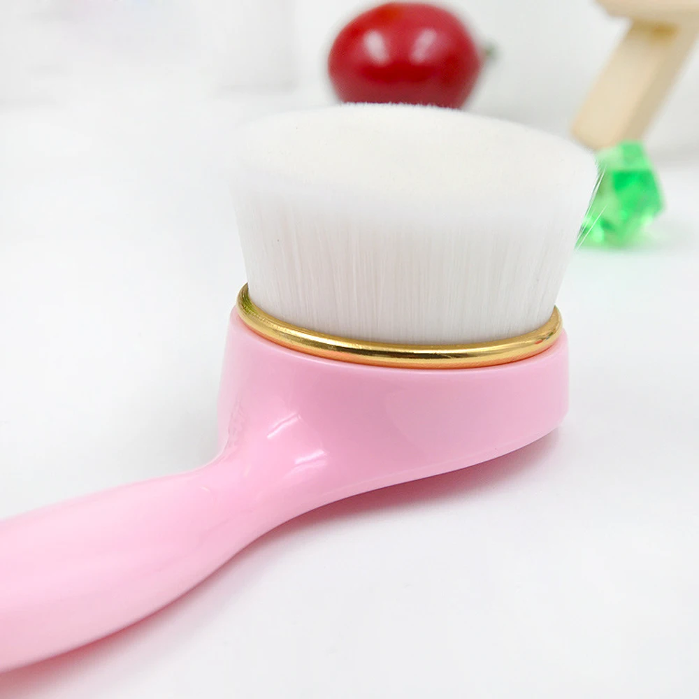 Facial Care Mild Fiber Oval Brush Makeup Cleansing Washing Brushes Beauty Long Handle Face Deep Clean | Красота и здоровье