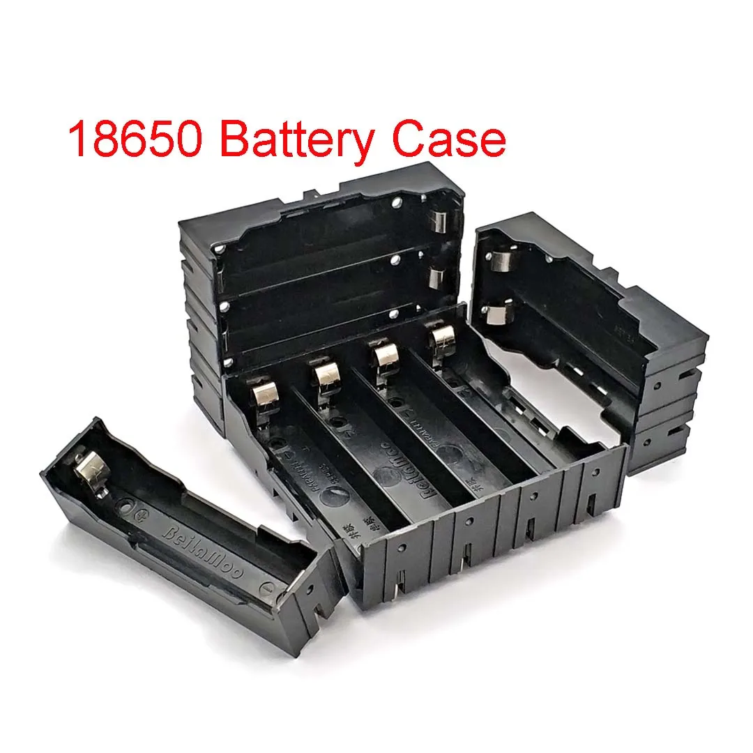 New Black DIY 1/2/3/4 Section Plastic Battery Case Holder Storage Box For 18650 Rechargeable 3.7V |