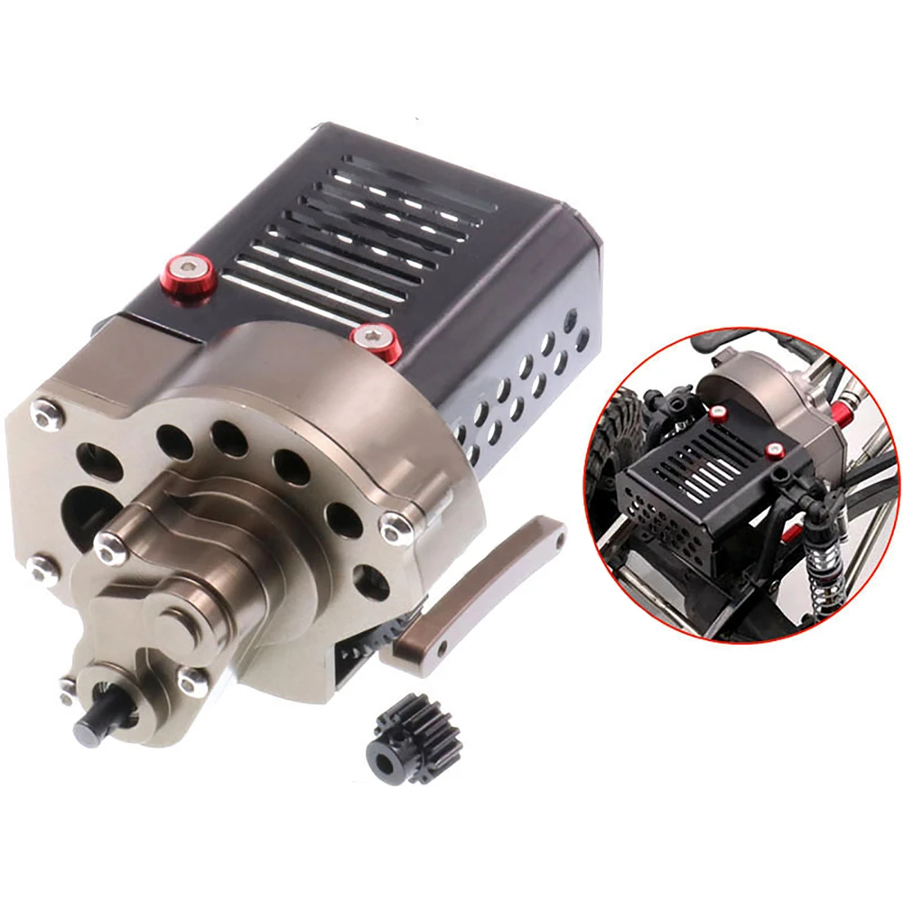 

Metal Front Motor Gearbox Forward and Reverse Transmission Split Gearbox Set for AXIAL SCX10 RC Climbing Car Upgrade Parts