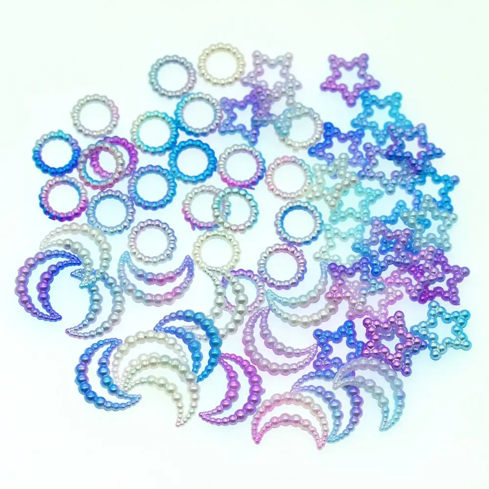 Случайно смешанные звезды Луна кольцо единорог Цвет ABS жемчуг | Скрапбукинг