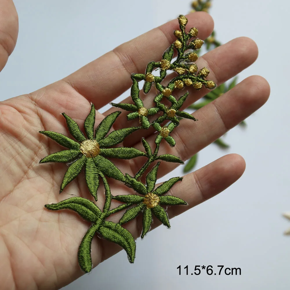 1 пара глажка Цветочная вышитая нашивка для одежды железные вышитые наклейки