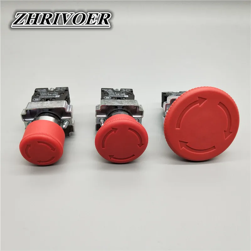 30mm 40mm 60mm XB2-BS542 NC N/C Red Mushroom Emergency Stop Push Button Switch 600V 10A | Обустройство дома