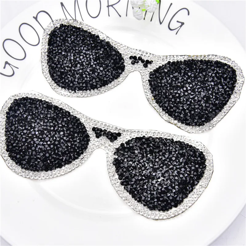 10 шт. исправление мотив блестящие черные солнцезащитные очки с украшением в виде
