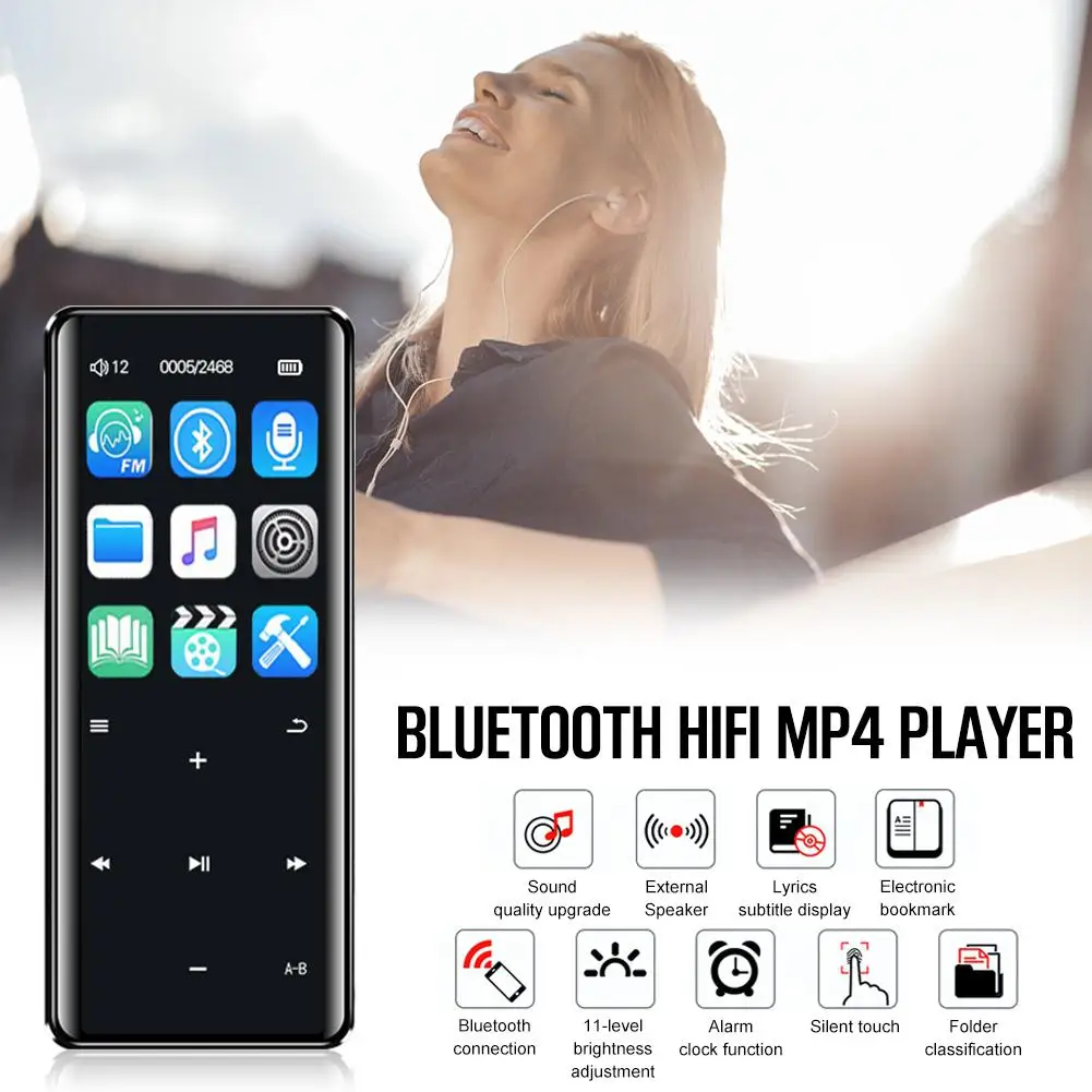 Yiwa X5 MP4 плеер 16 ГБ/8 ГБ Bluetooth FM сенсорный экран с динамиком OTG скачать HiFi MP3 TF карта