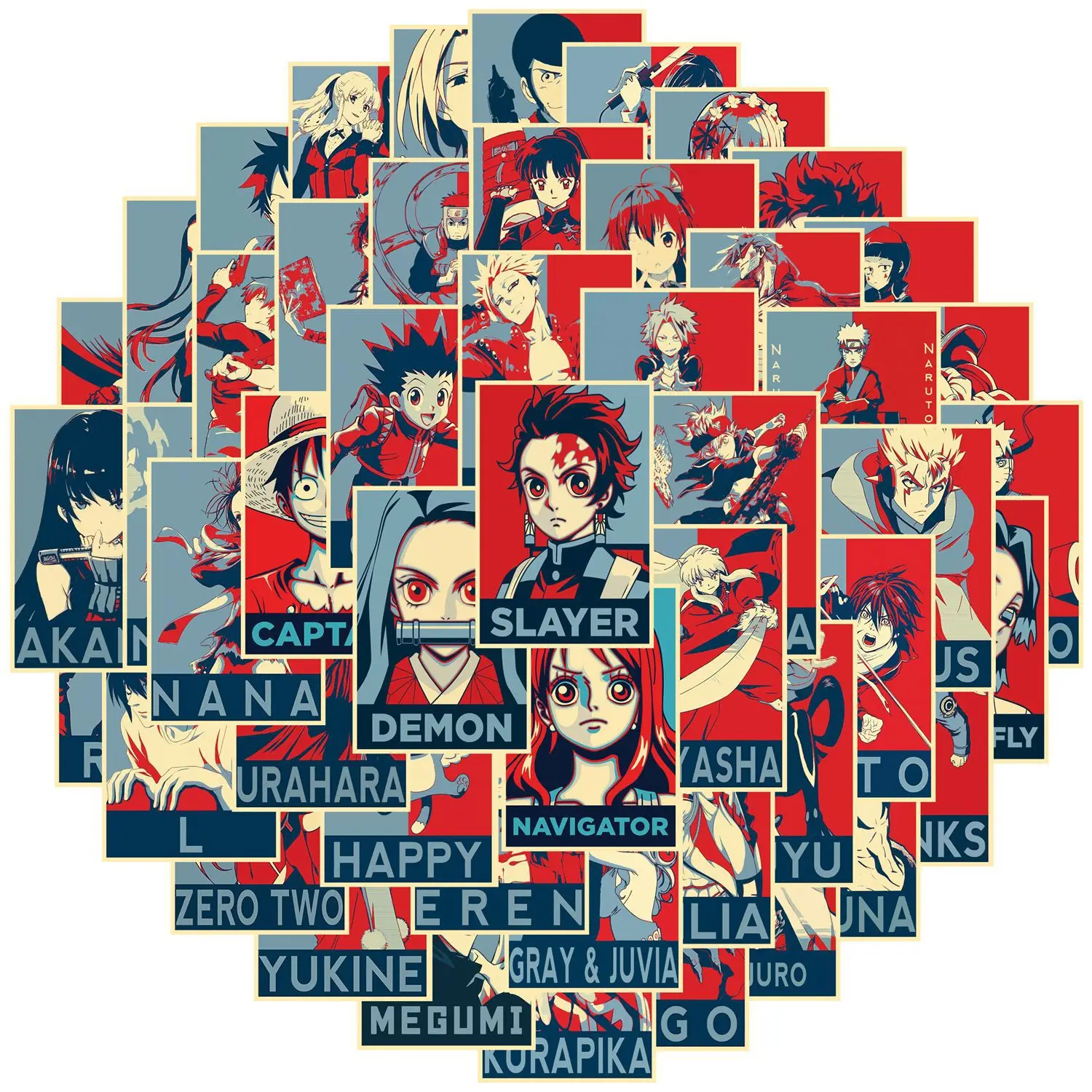 

10/50Pcs/Lot Anime Stickers Mix Attack on Titan HUNTER×HUNTER Sticker Bike Skateboard Motorcycle Phone Car Kid Toy Cartoon Decal