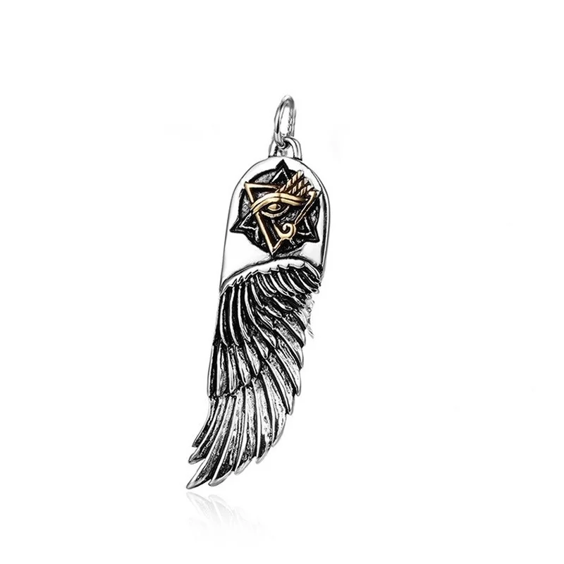 

Men's retro exquisite wings shape punk rock hip hop fashion pendant necklace boy birthday gift jewelry party wholesale