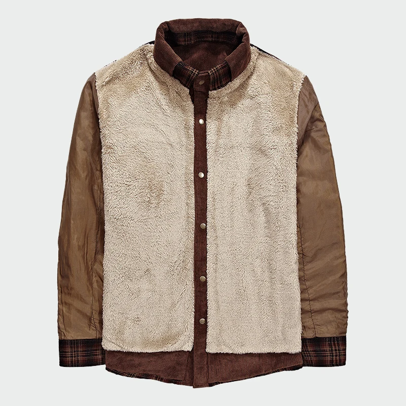 Весенне зимние мужские клетчатые вельветовые рубашки Военная Рубашка ручная
