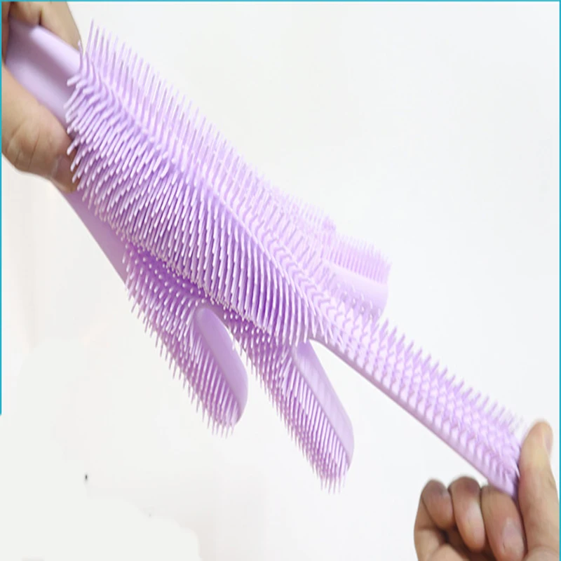 Силиконовая щеточка скруббер Магия для мытья посуда уборки варежки многоразовые