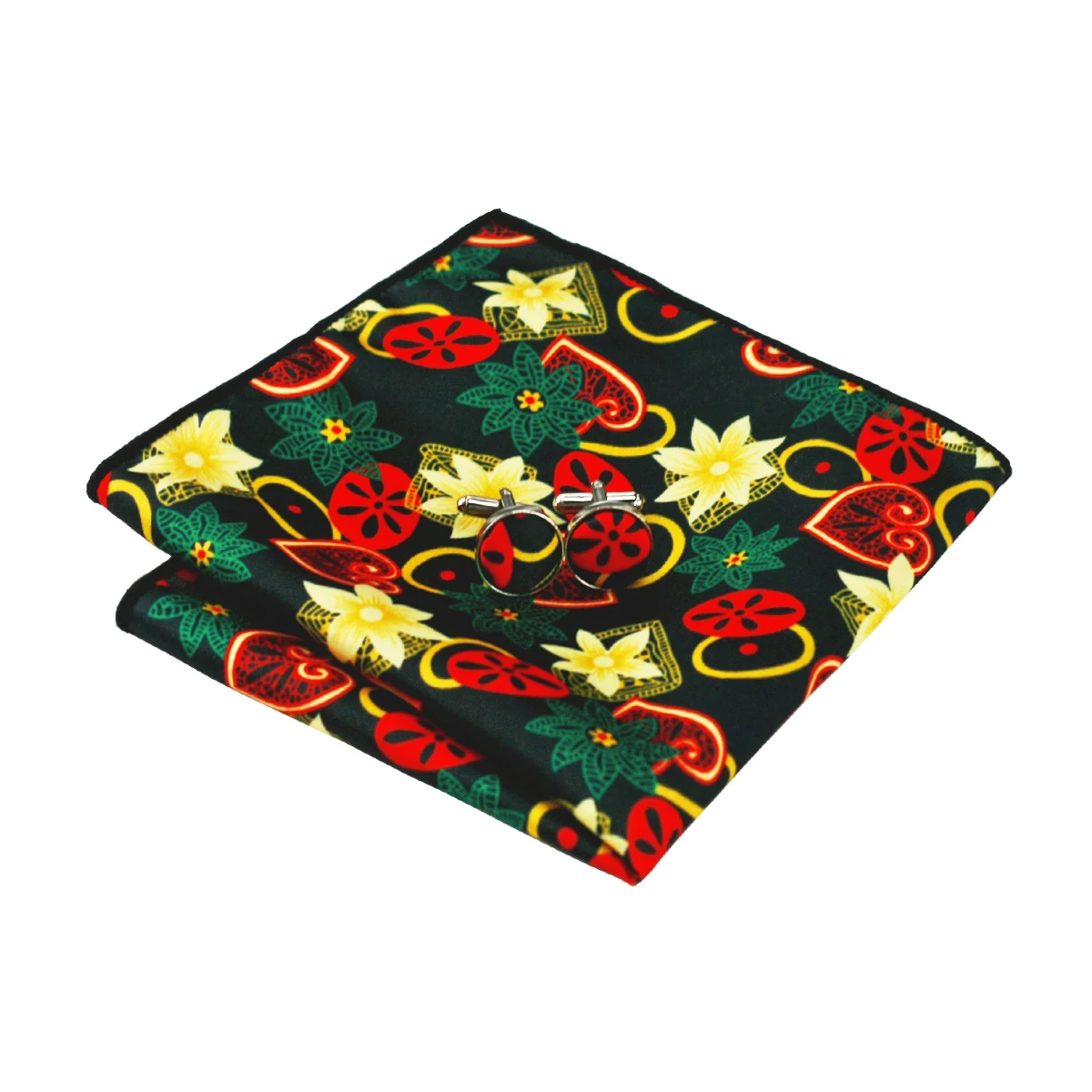 Привет галстук новый цветочный черный Золотой мужской с принтом носовой платок