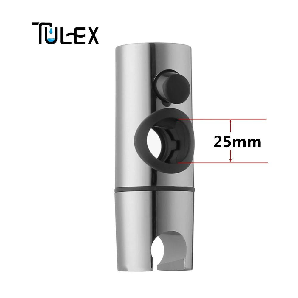 TLW081-CP25mm TULEX Замена душа часть 22-25 мм Ручная душевая головка держатель для слайдера бар высота и угол регулируемый распылитель держатель - Цвет: TLW081-CP25mm