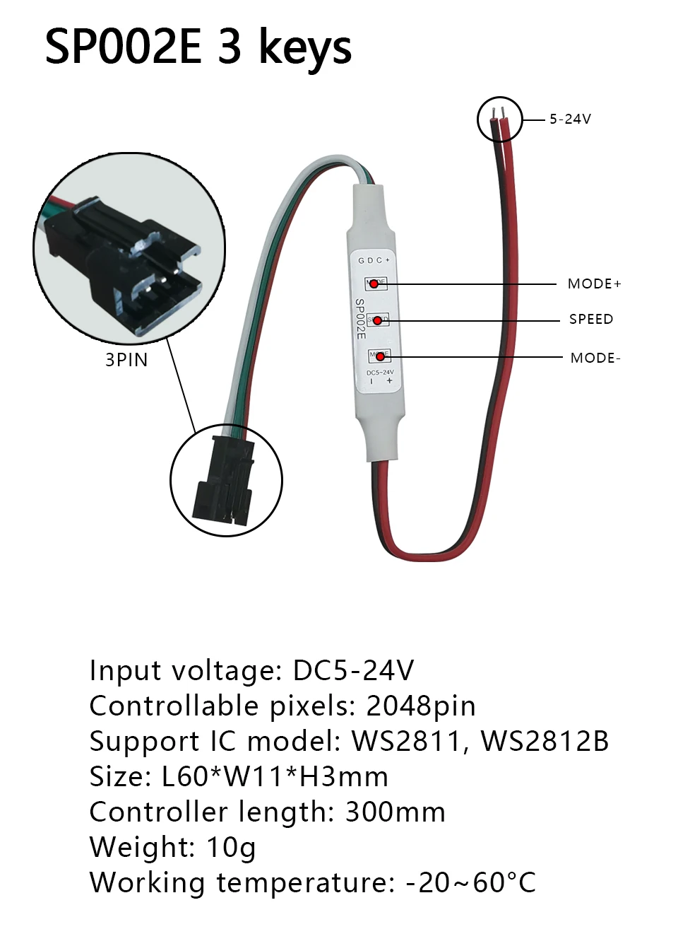 RGB Пиксельная лента WS2812B светодиодная полоса Адресуемая с контроллером для
