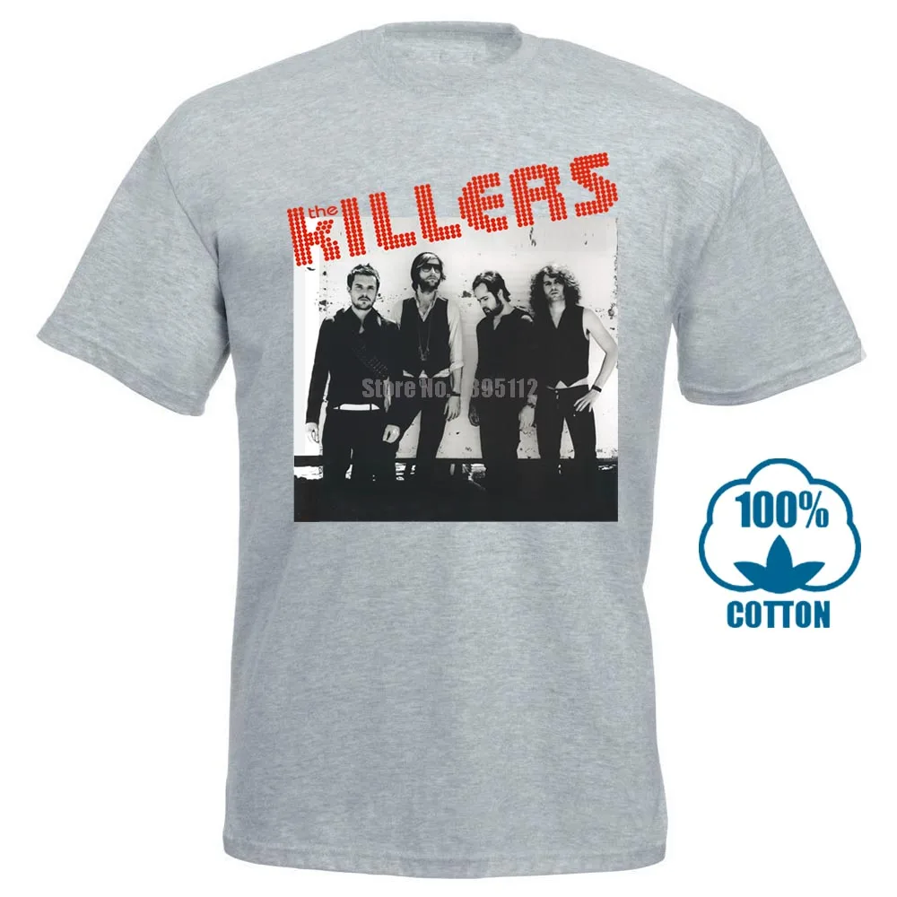 The Killers футболка винтажная Ретро графическая Мужская футболка Инди панк Рок Музыкальная Группа Мужская футболка Мода - Цвет: Серый