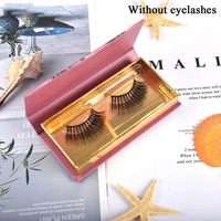 false eyelash packaging box 4 color rectangle boxes with 25mm mink trays wholesale