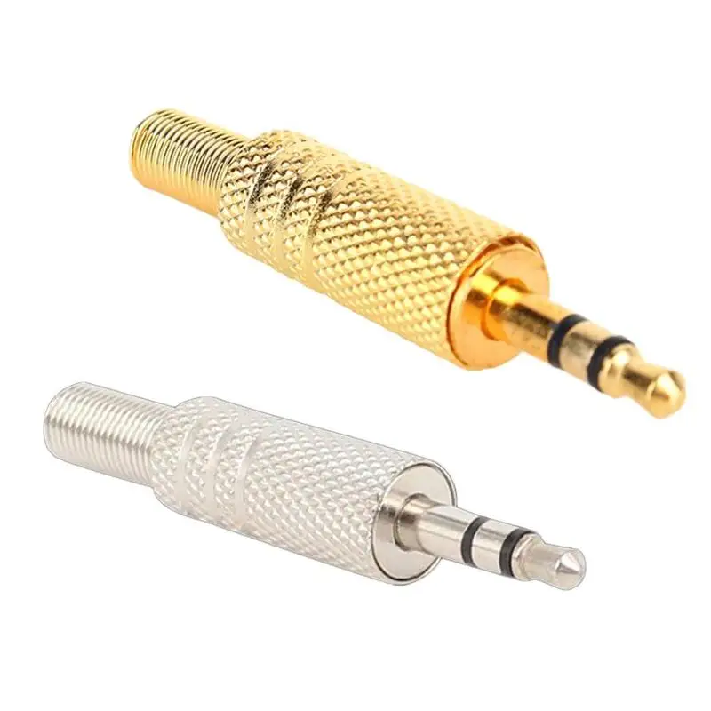 Полностью металлический двухканальный 3 5 стерео штекер мм провод для наушников