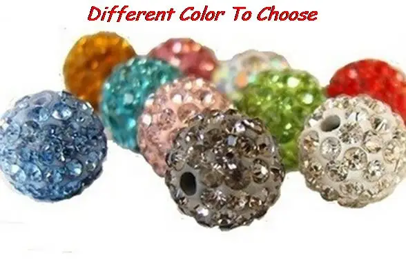 

8mm white black mix clay mixed color rhinestone Beads bracelet spacer lot fashion cyrt4lor bead crystal