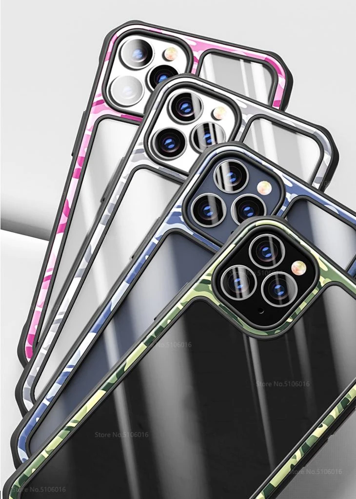 

Luxury Camouflage Series Border Cover For iphone 11 12 13 Pro Max Mini For iphone X XS Max XR 6 7 8 Plus sof TPU Silicon Case