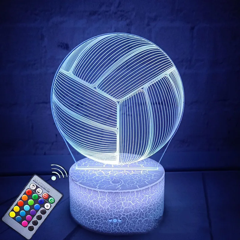 

Творческий 3D светодиодный Футбол ночной Светильник для Спальня, дистанционное Управление 16 Цвет изменить Декор Светильник Уникальный рожд...