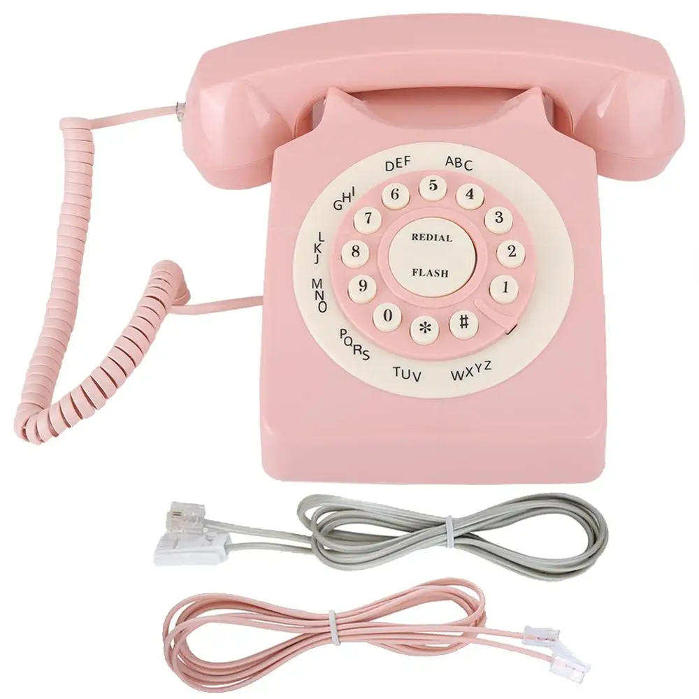 

Vintage Telephone Dial phone High Definition Call Quality Wired Telephone for Home Office