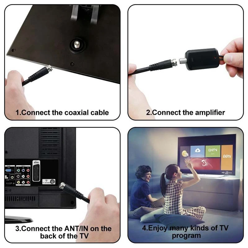 Внешняя ТВ антенна TDT HD цифровая Антенна Внутренняя DVBT2 усилитель сигнала DVB T2 VHF/UHF