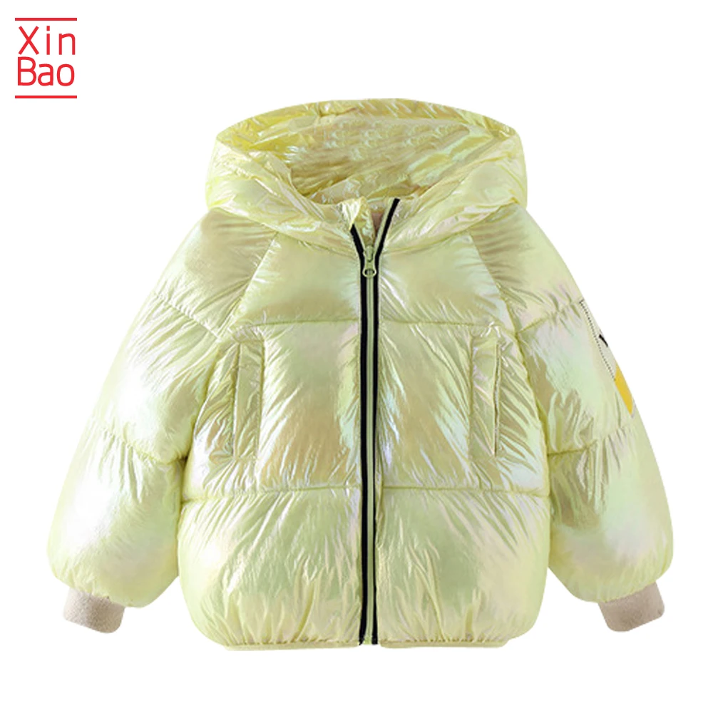 XINBAO/Новинка года; зимняя куртка; Детские плотные теплые парки; яркие пальто с капюшоном; зимний комбинезон для маленьких мальчиков и девочек; верхняя одежда; детские пуховики - Цвет: yellow