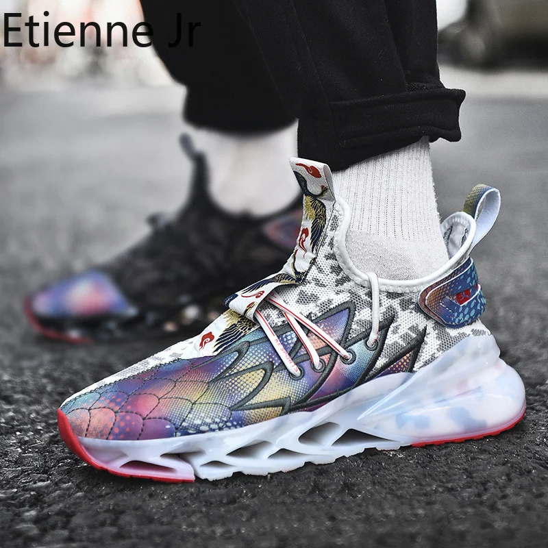 

Etienne Jr Men Spring Blade Sneakers Fashion Breathable Large Size Casual Sports Shoes High-Top Socks Shoes Vulcanized Shoes
