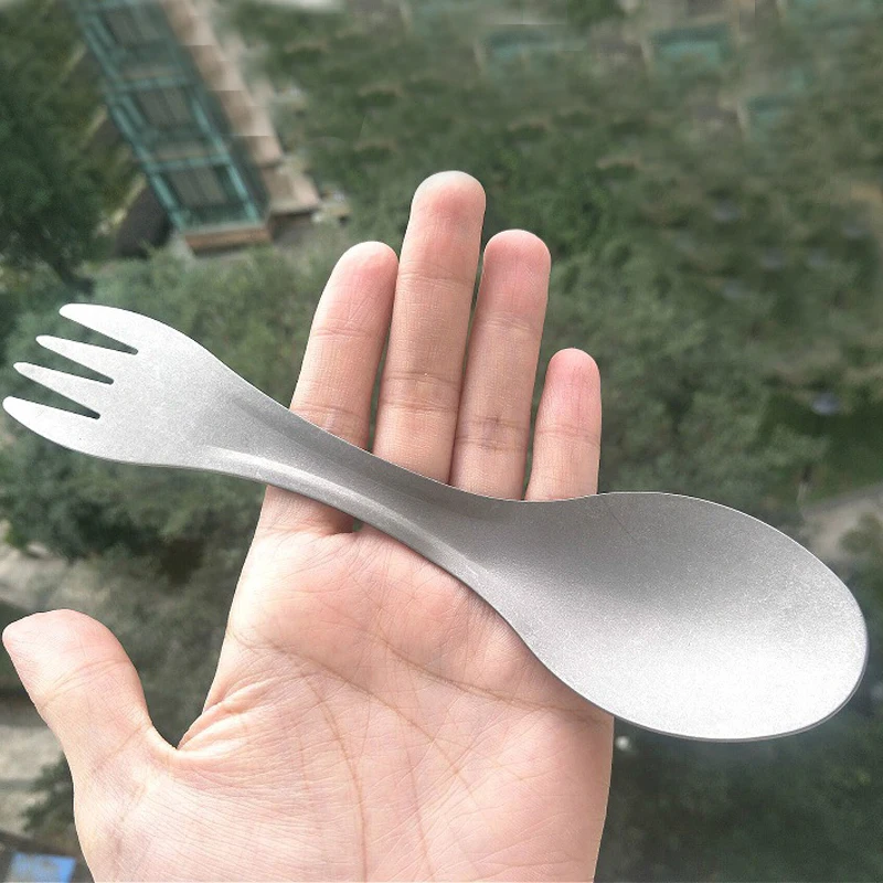 

Mini Coffee Spoon Gray Titanium Spoon Portable Utensil Outdoor Camping Titanium Spoon Food Scoop