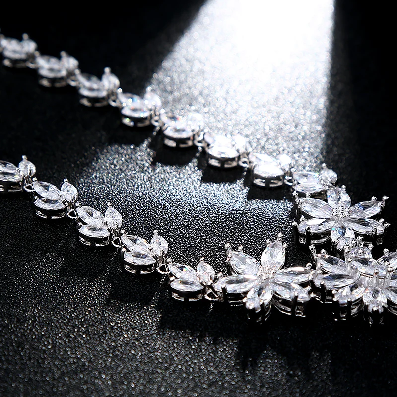 MASHAWU роскошный хит продаж AAA циркон ювелирный набор модные серьги и ожерелье