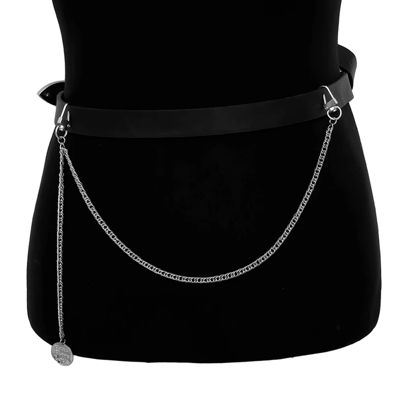 

Punk Hip Hop Trendy Single Or Three Layer Belt Key Chain Waist Pants Chain Men Woman Jeans Long Metal Clothing Accessories
